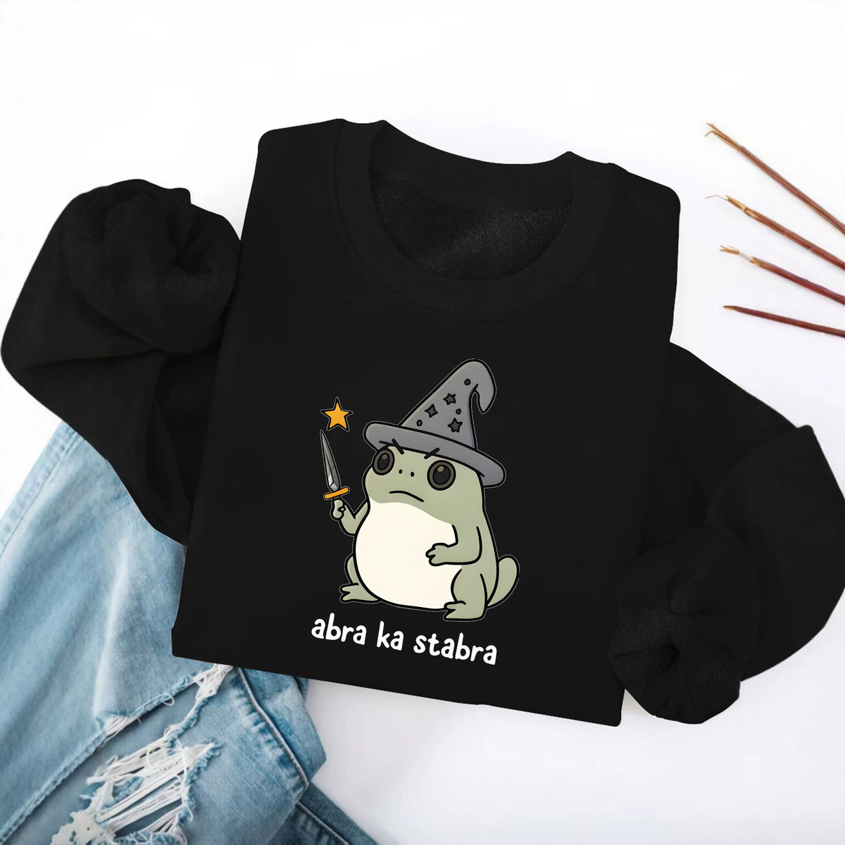 Frog printed fleece hoodie