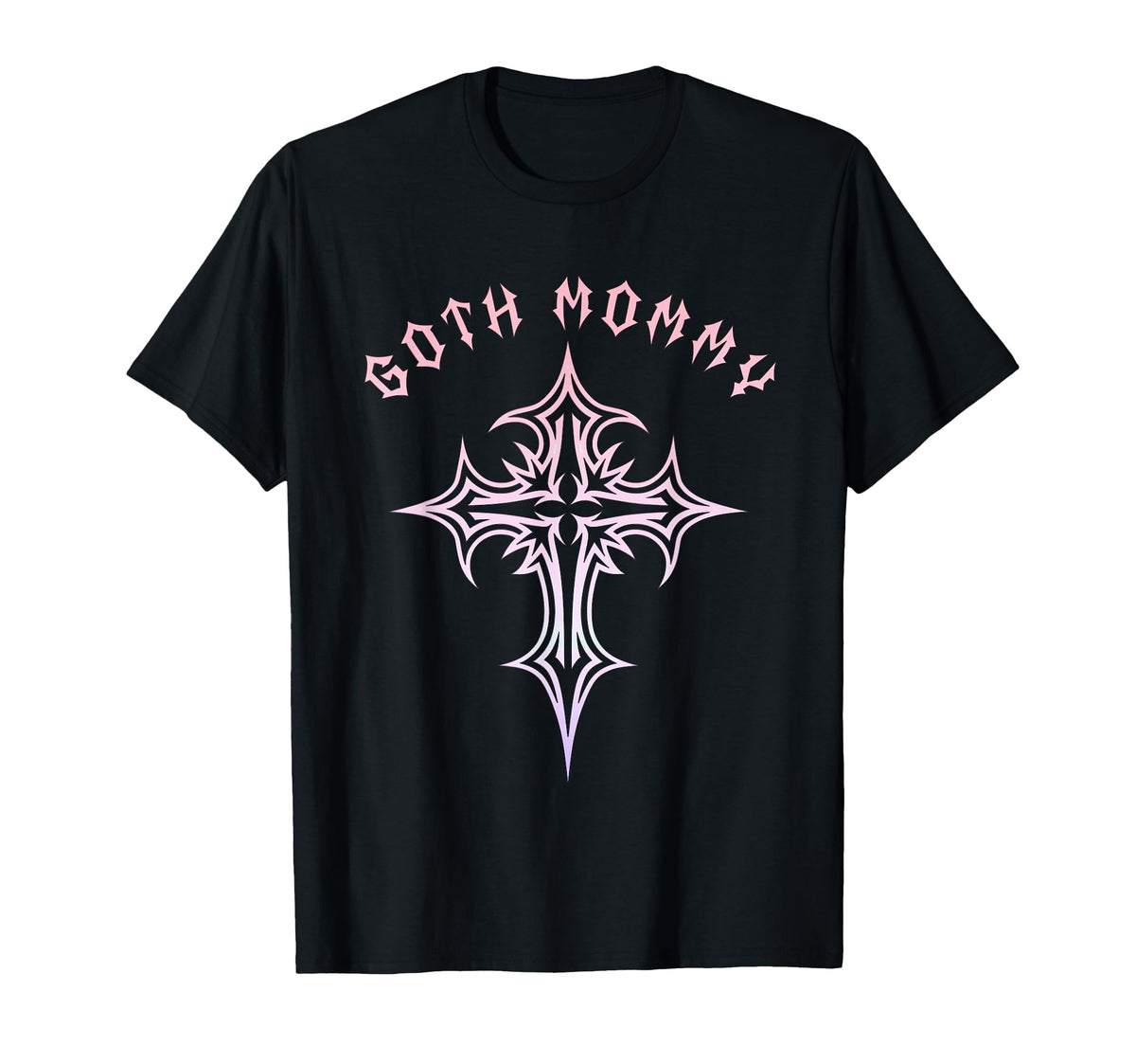 Goth Mommy Gothic Cross Y2K T-Shirt - Fun Novelty Design for Adults