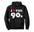 Distressed Grunge Worn Out I Love 90S Hoodie - Novelty Apparel for Adults