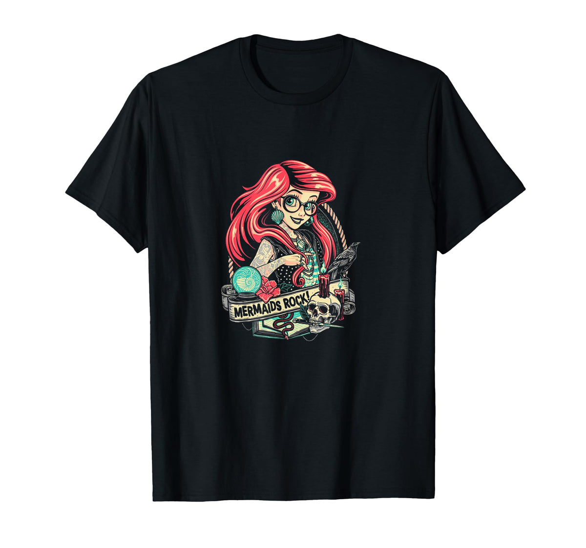 Mermaids Rock Gothic Dark Metal Goth T-Shirt - Novelty Apparel Men Women