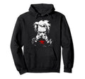 Grunge Distressed Punk And Red Color Hoodie - Minimalist Print Men Women