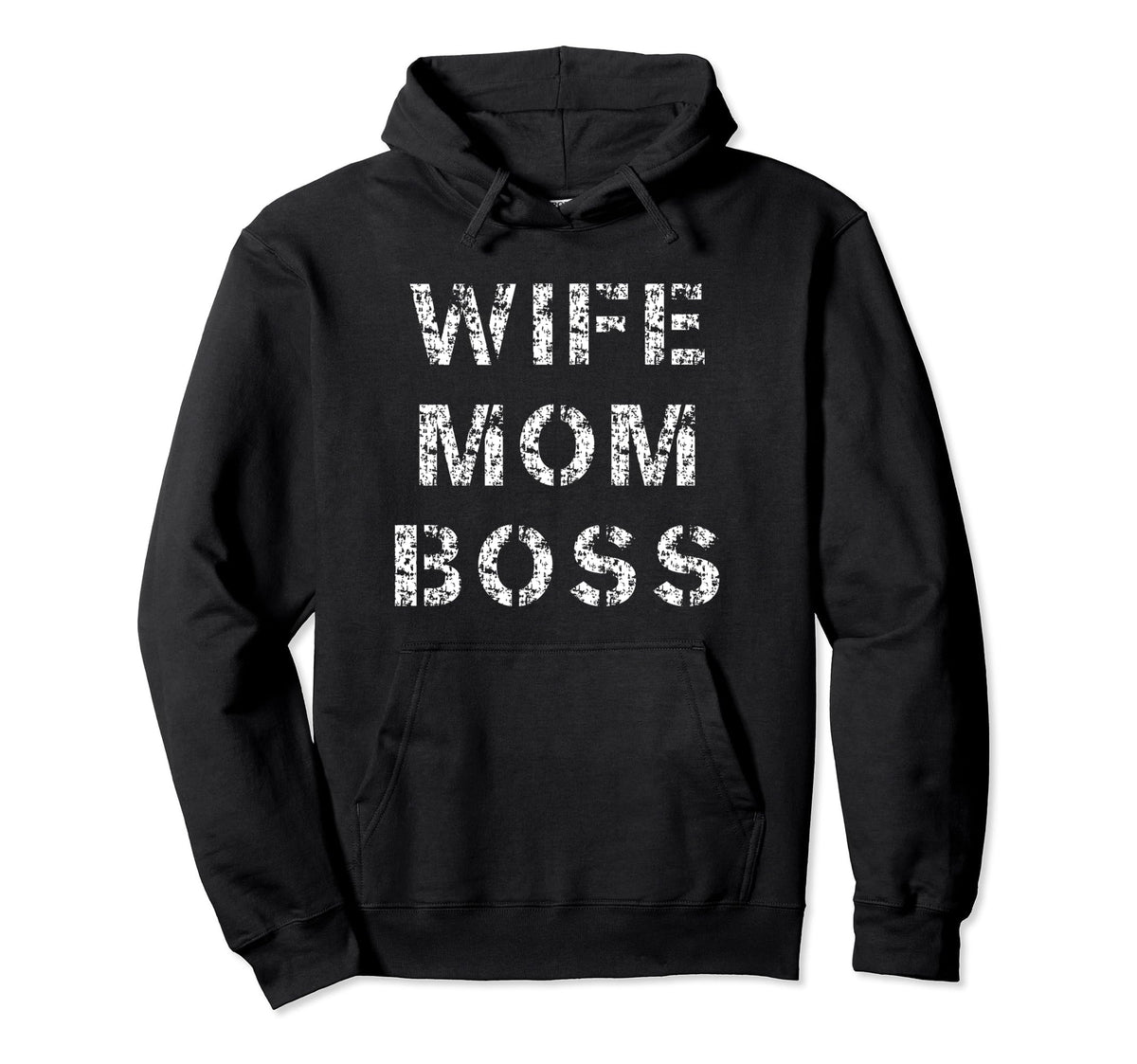 Distressed Wife Mom Boss 90S Grunge Hoodie - Custom Art Print Unisex