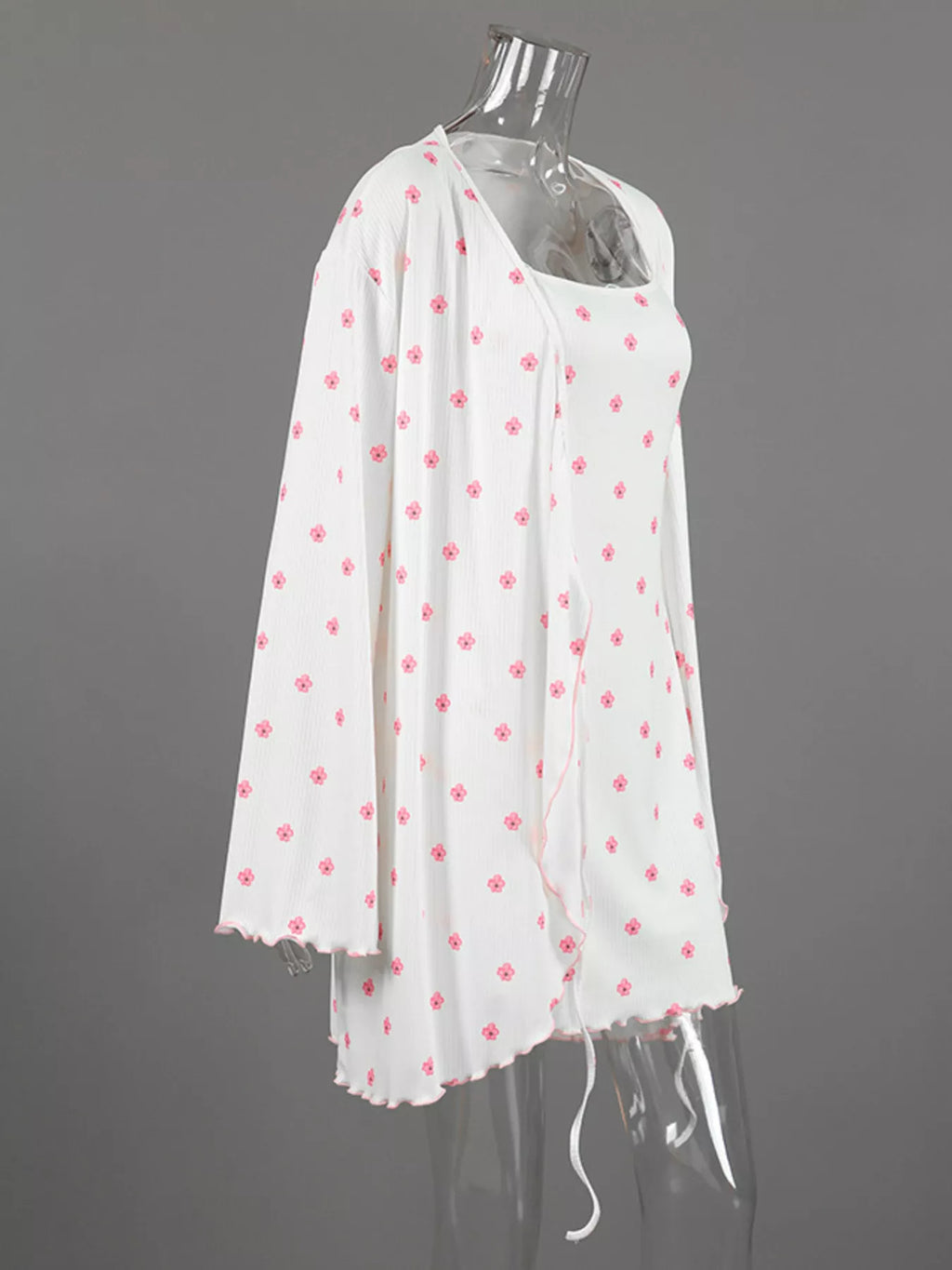 Floral Print Cami and Cardigan Lounge Pajamas Set – Isla Intimates