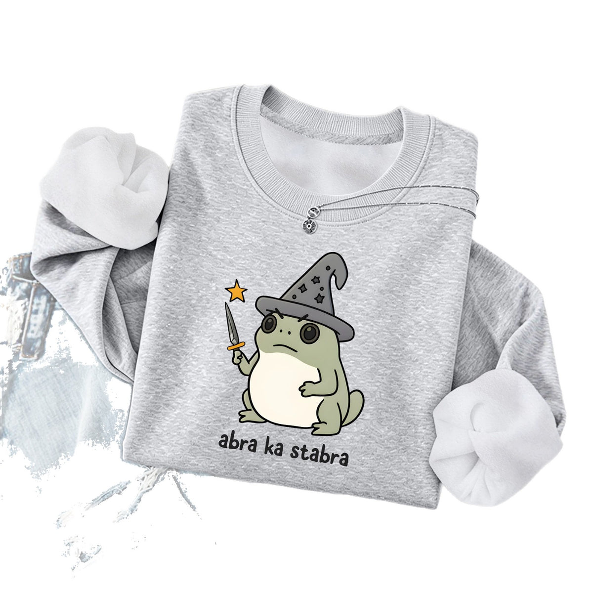 Frog printed fleece hoodie