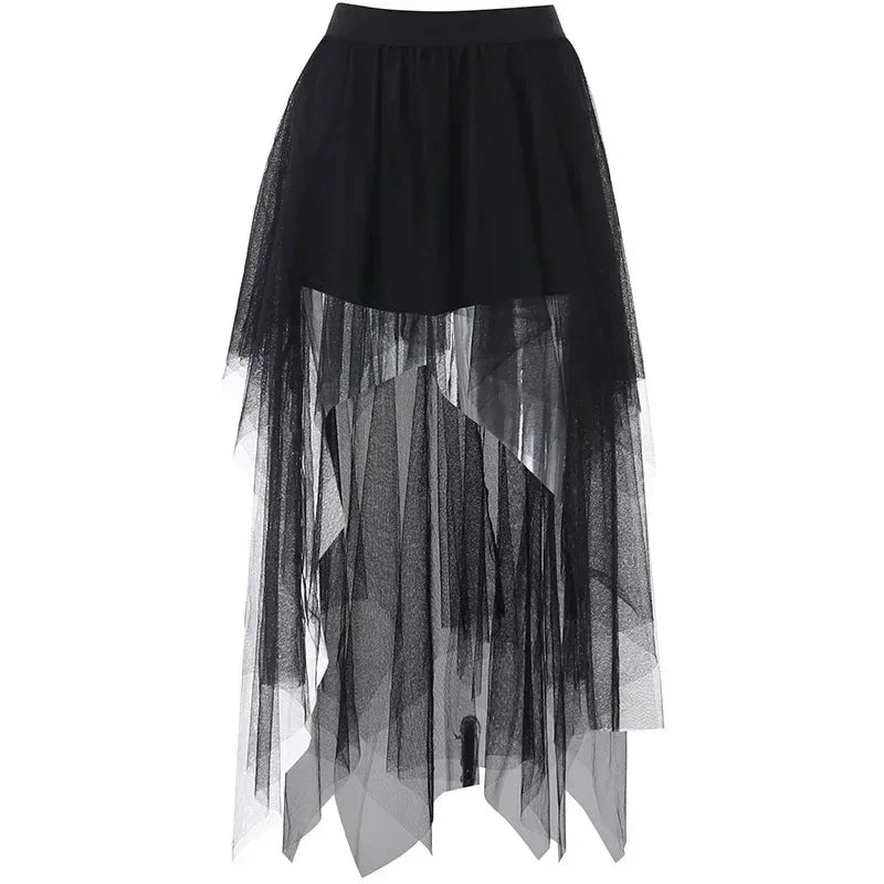 Black Punk Tulle Skirt