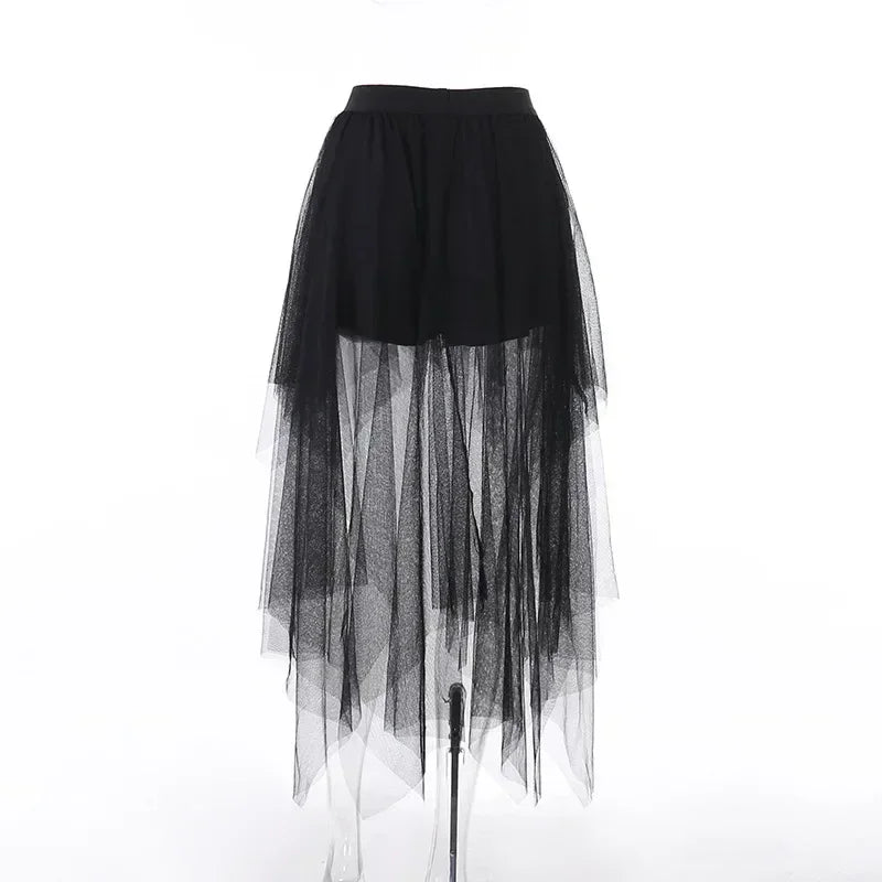 Black Punk Tulle Skirt