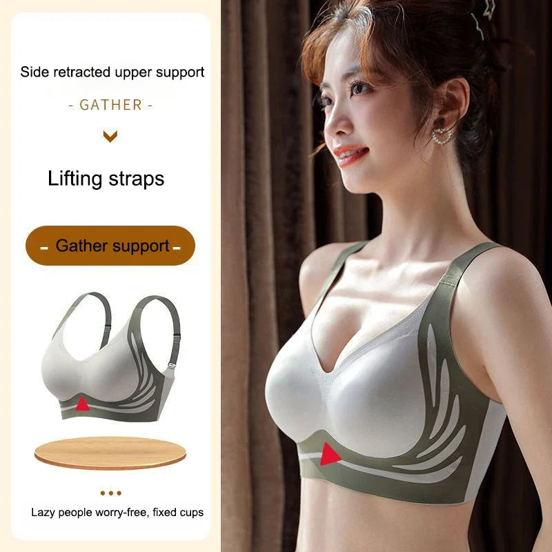 1/2Pcs/Set Women Push Up Bras Seamless Comfortable Angel Wings Bras Set Trendy Soft Breathable Underwear Female No Wire
