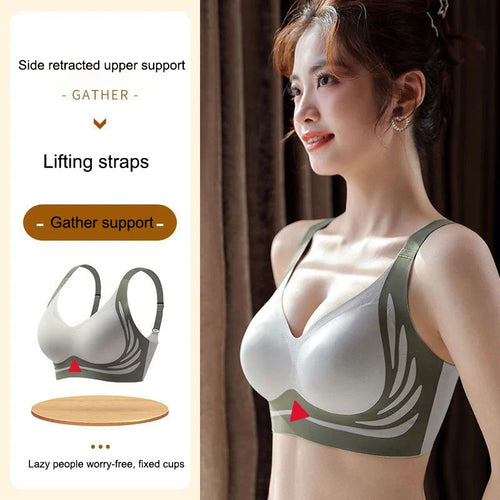 1/2Pcs/Set Women Push Up Bras Seamless Comfortable Angel Wings Bras Set Trendy Soft Breathable Underwear Female No Wire