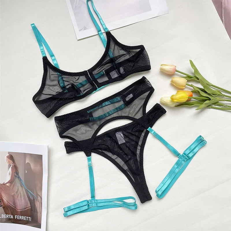 Plus Size Lace Bra Sets Sexy For Women Thin Breathable Comfortable Bra And Panty Sets Intimate Underwear
