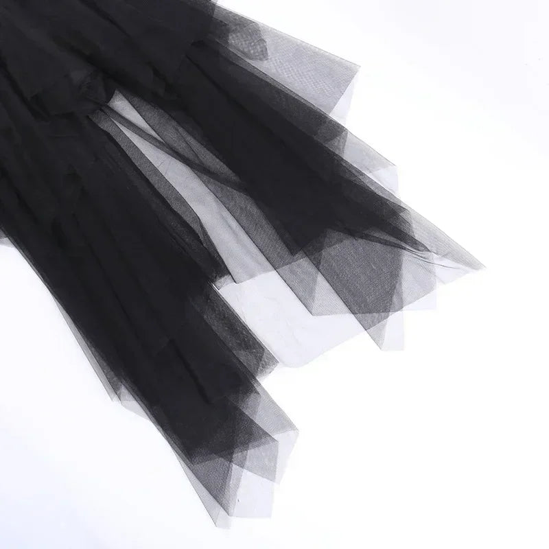 Black Punk Tulle Skirt