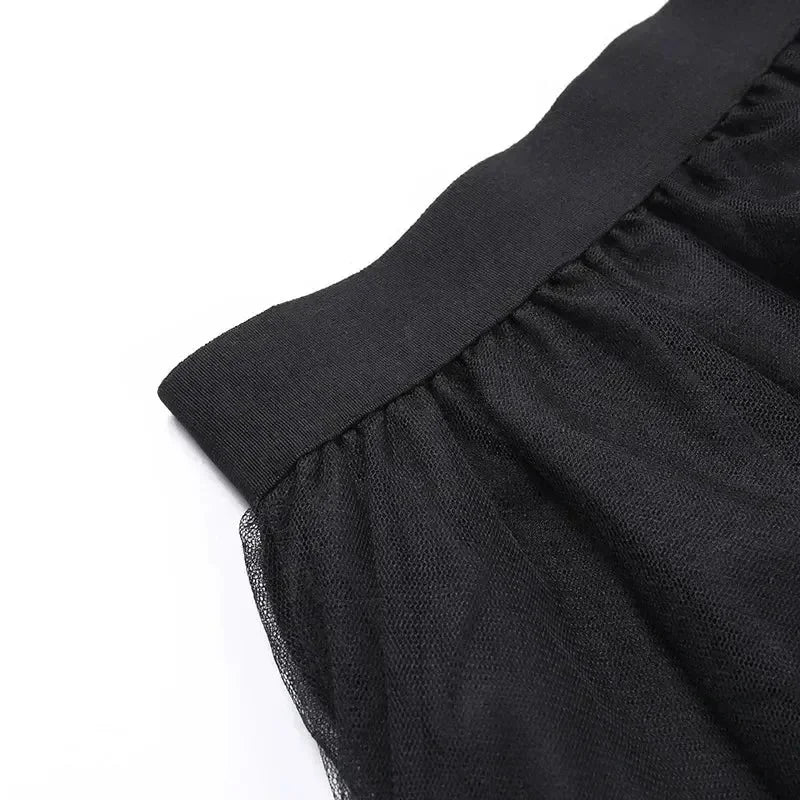 Black Punk Tulle Skirt