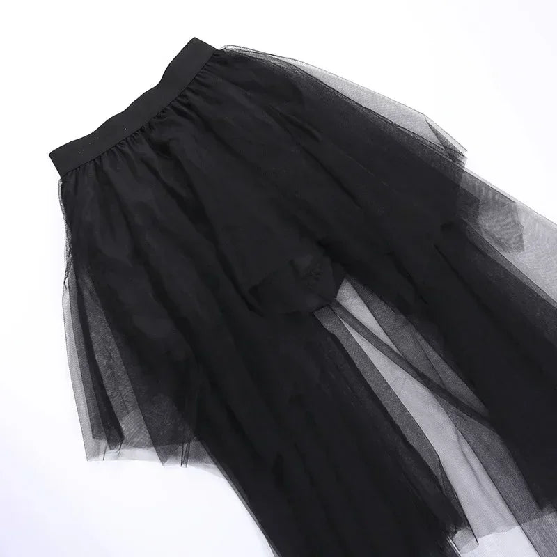 Black Punk Tulle Skirt