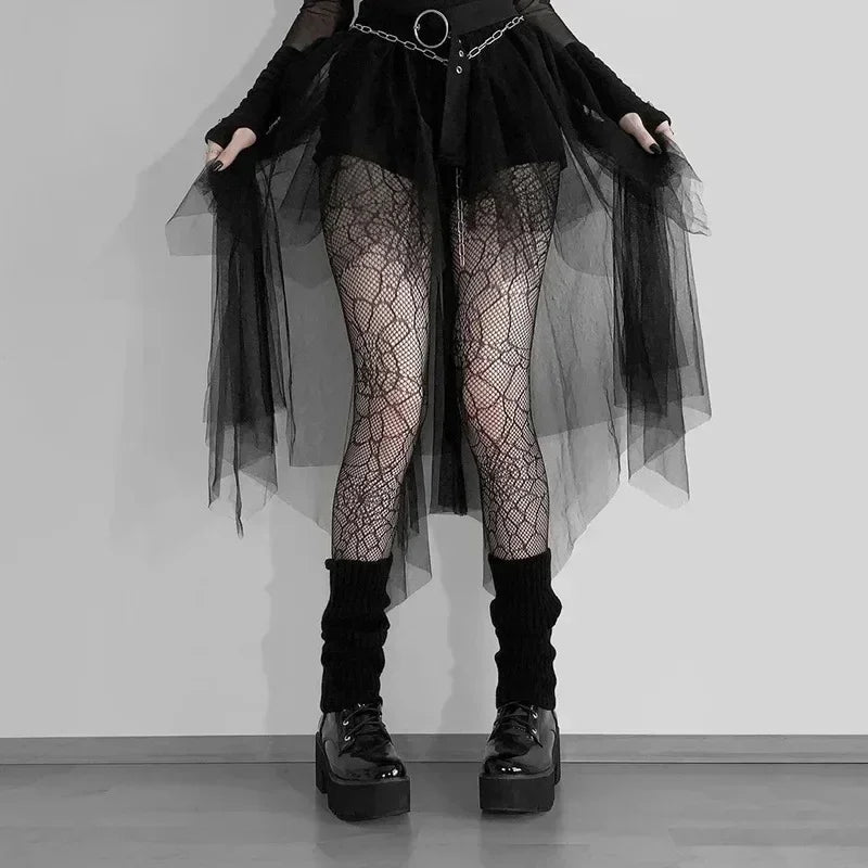 Black Punk Tulle Skirt