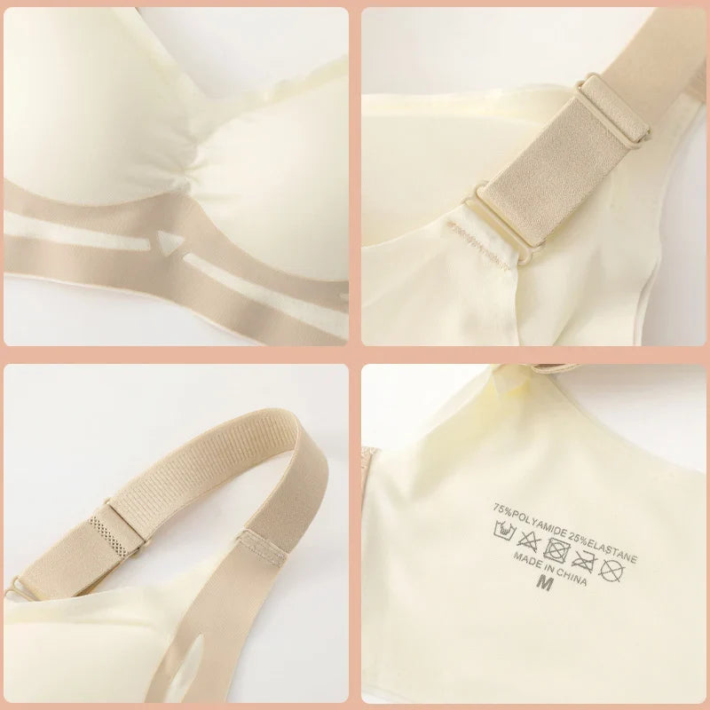 1/2Pcs/Set Women Push Up Bras Seamless Comfortable Angel Wings Bras Set Trendy Soft Breathable Underwear Female No Wire