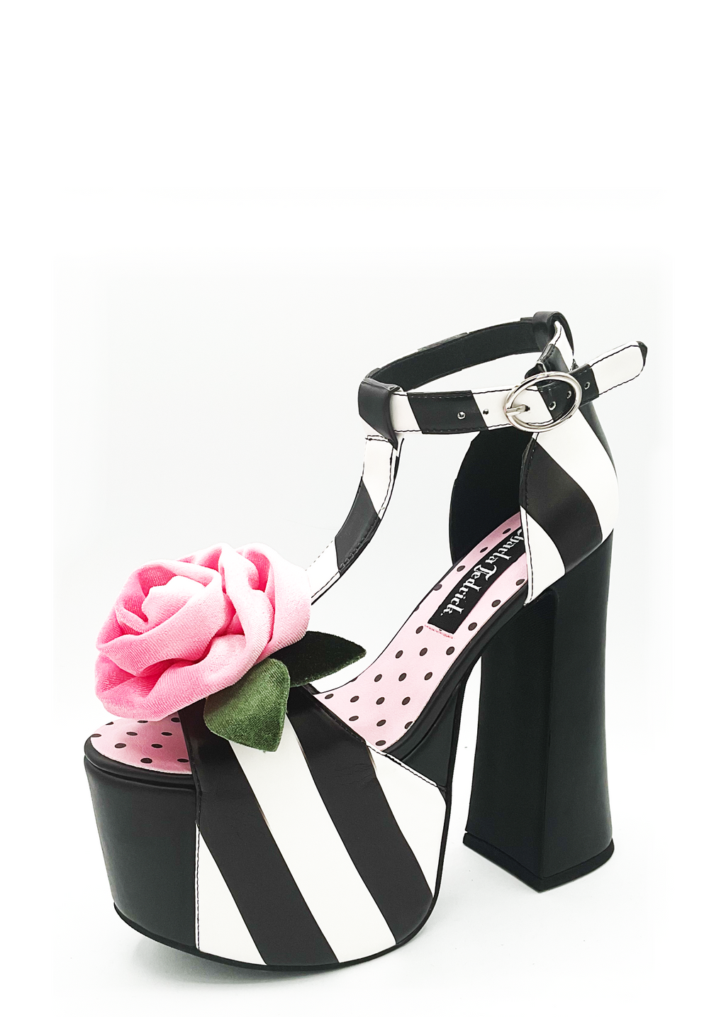 Rosie Striped Peep Toe Platform