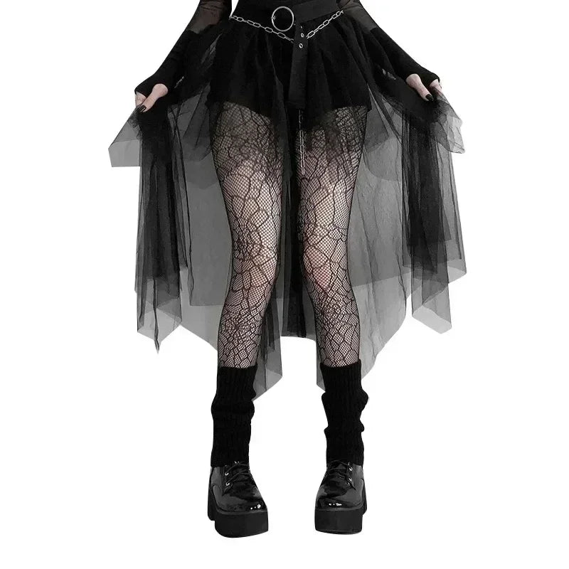 Black Punk Tulle Skirt