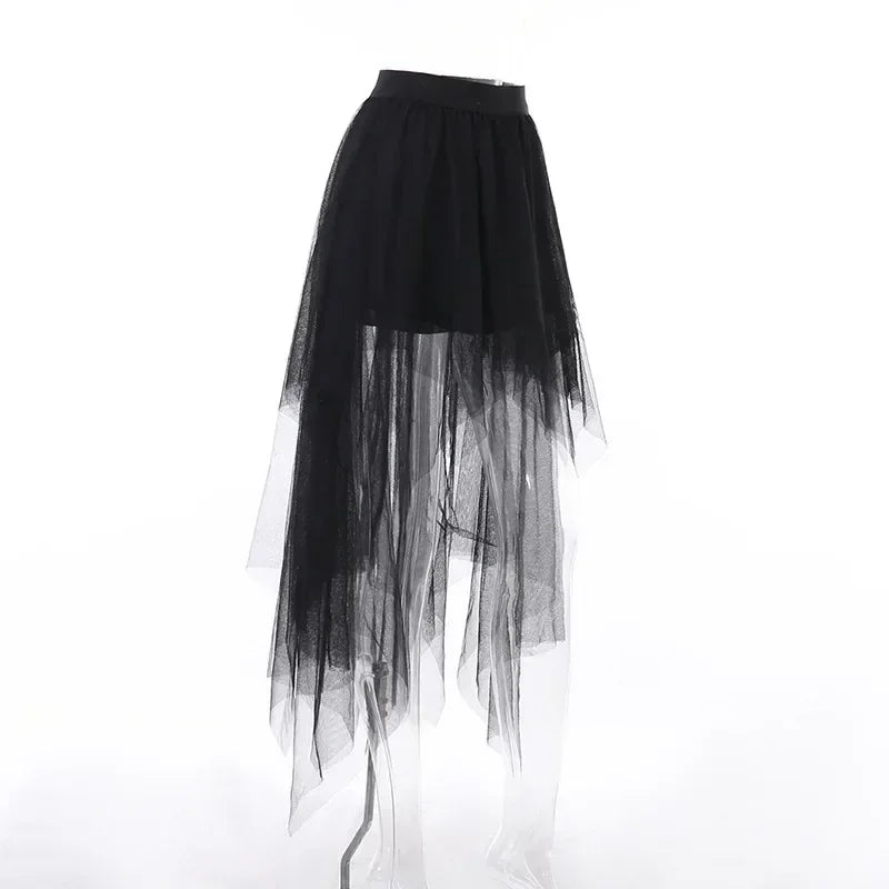 Black Punk Tulle Skirt