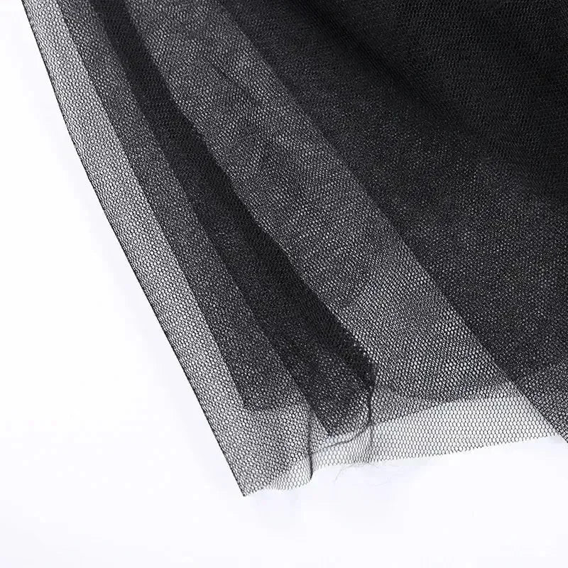Black Punk Tulle Skirt