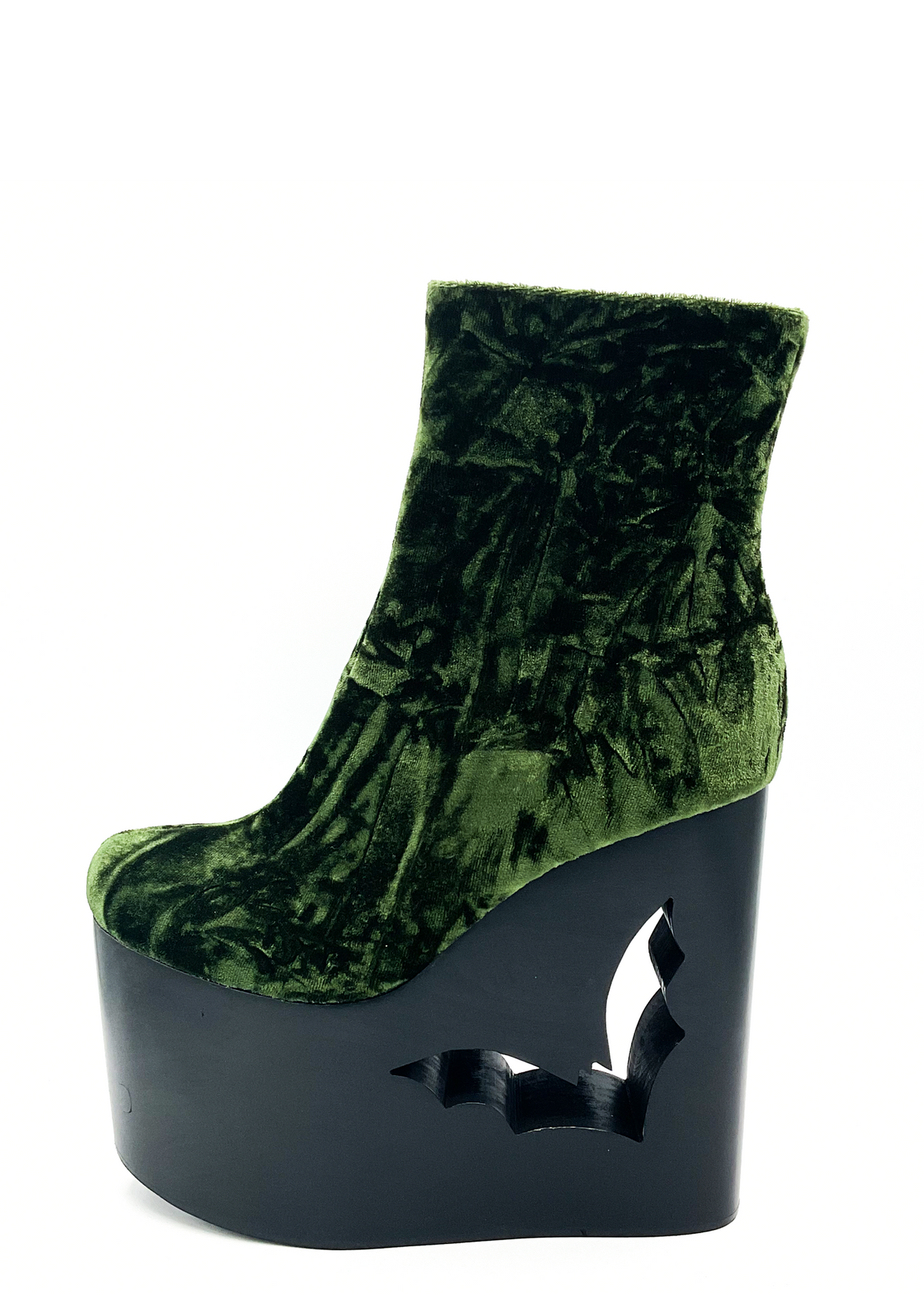 Deadwood Moss Velvet Wedge Boot