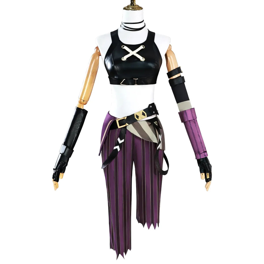 Arcane Jinx Cosplay Costume – LOL Season 2 Loli Outfit with Wig & Accessories