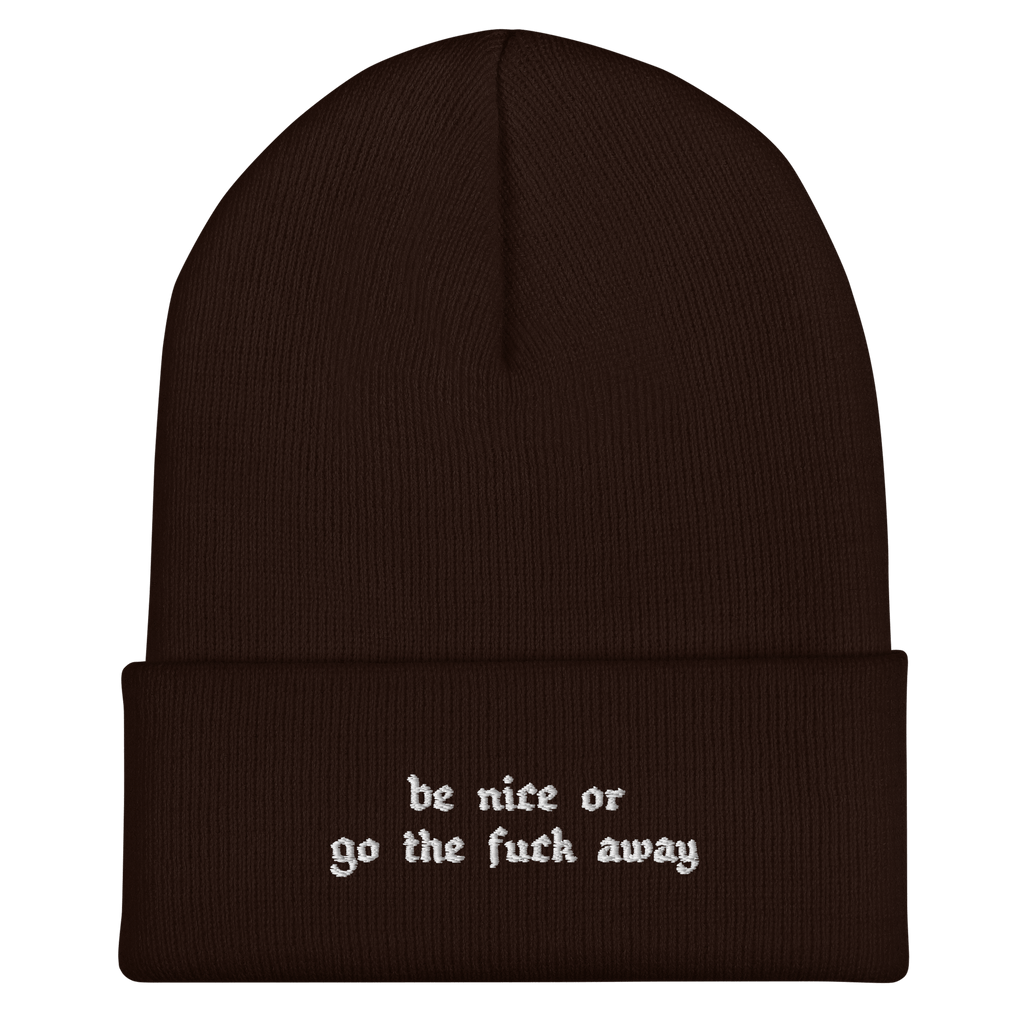Be Nice Or... Cuffed Beanie