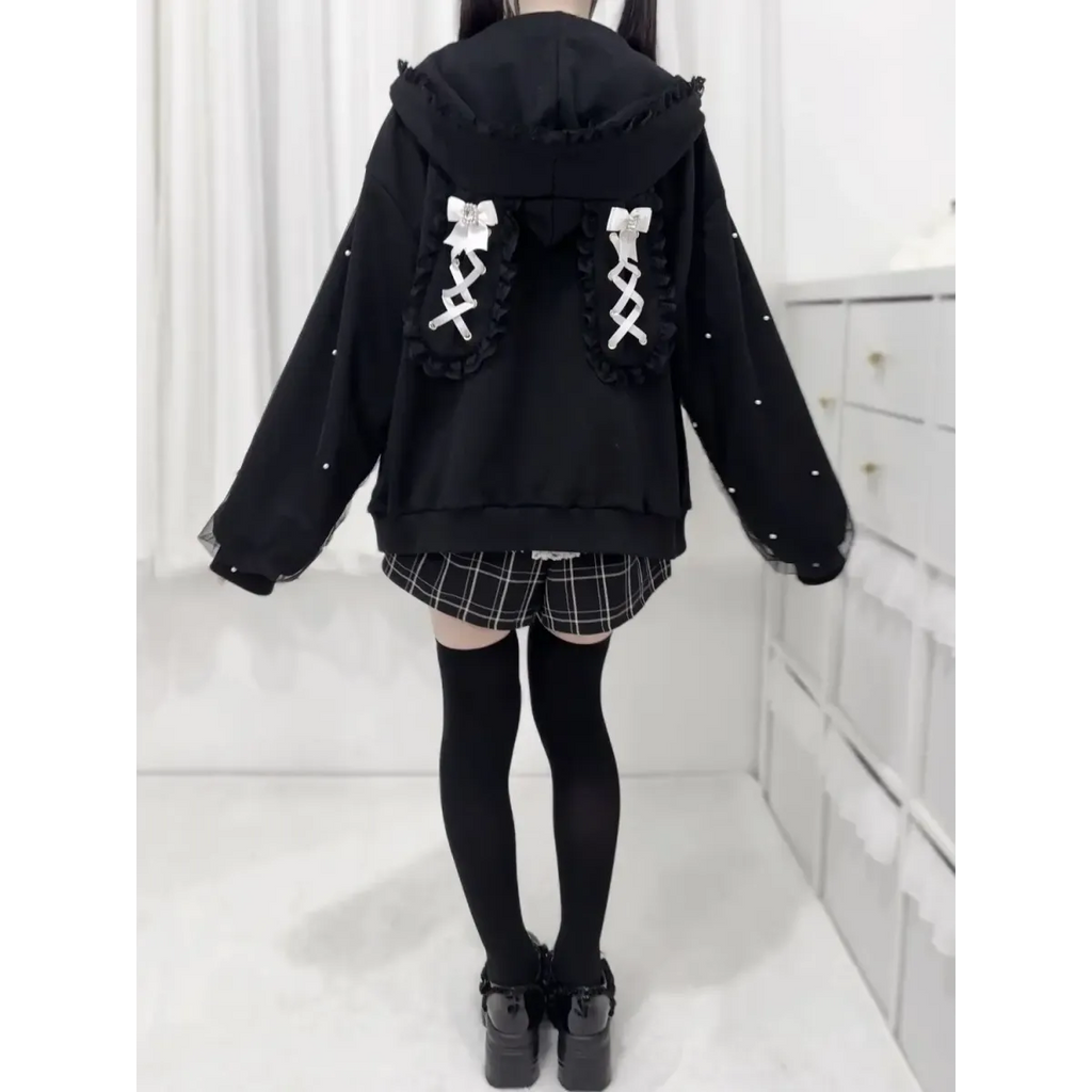 Kawaii Harajuku Bunny Ear Hoodie