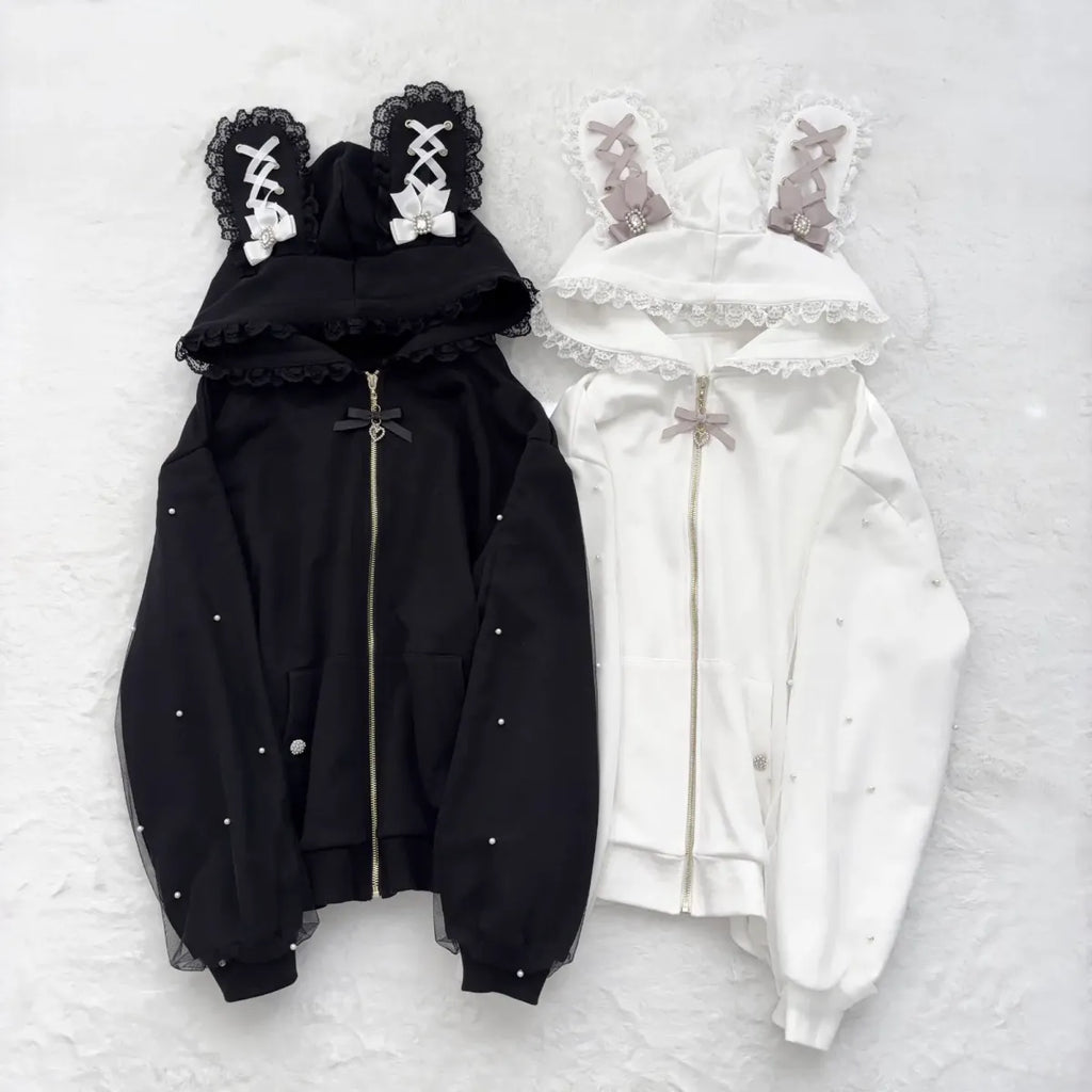 Kawaii Harajuku Bunny Ear Hoodie
