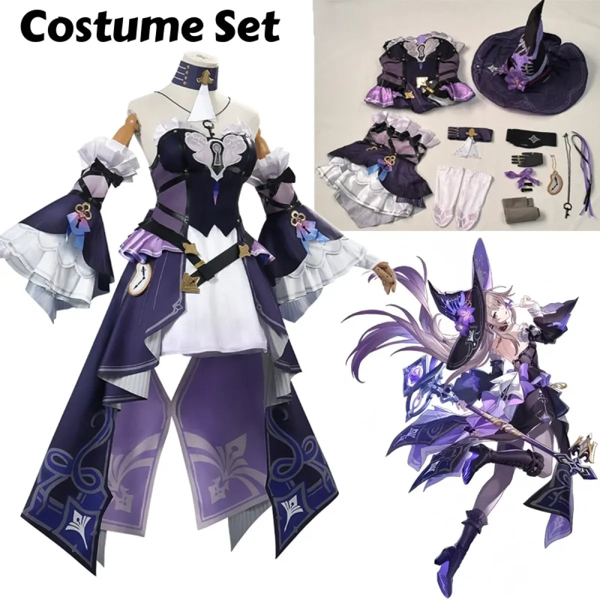 Gothic Herta Cosplay – Fantasy Witch Lolita Costume Set