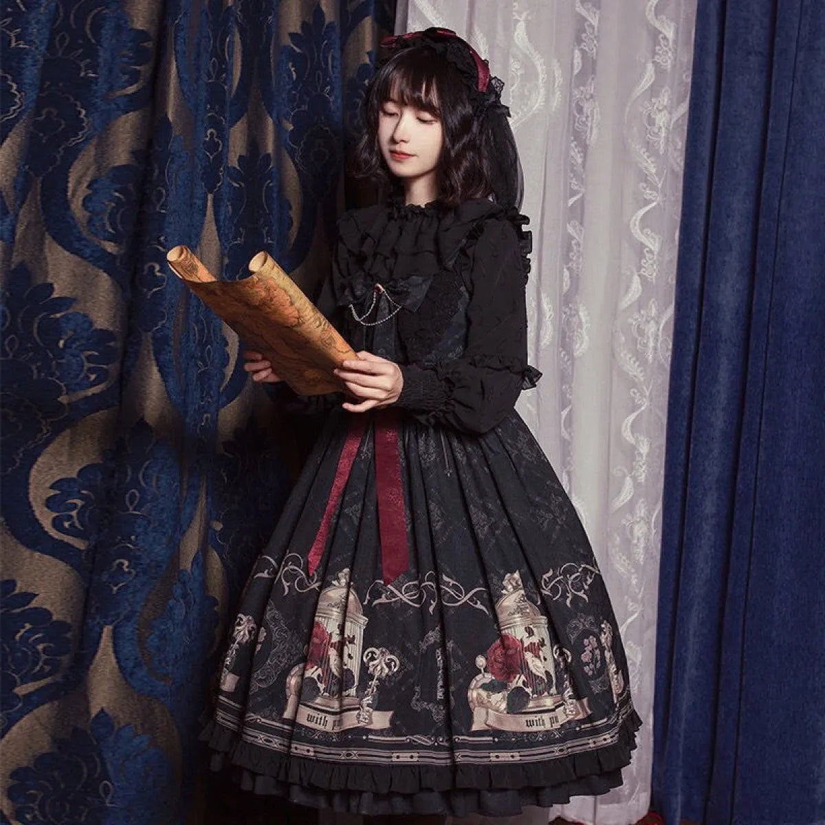 Gothic Lolita Print Gown