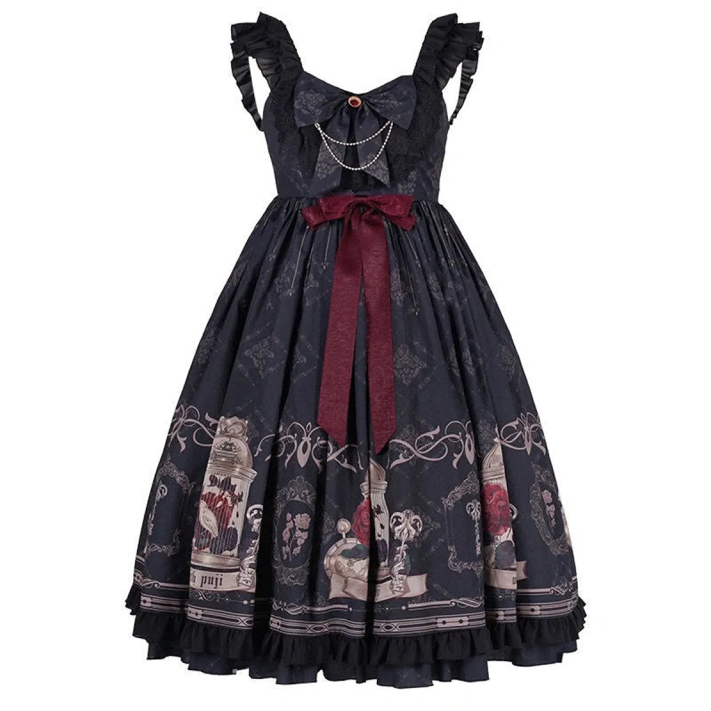 Gothic Lolita Print Gown