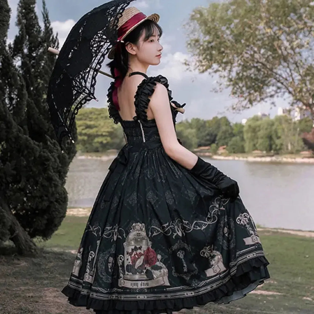 Gothic Lolita Print Gown