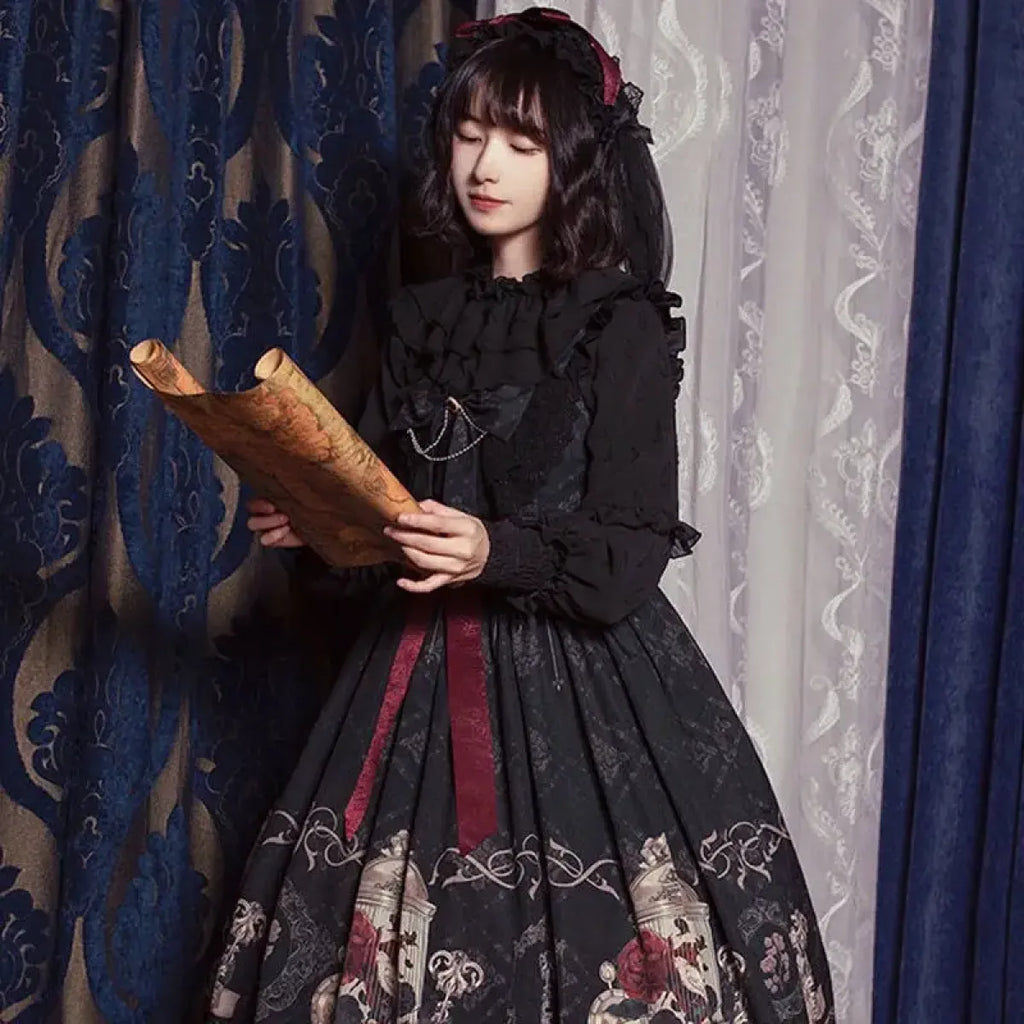 Gothic Lolita Print Gown