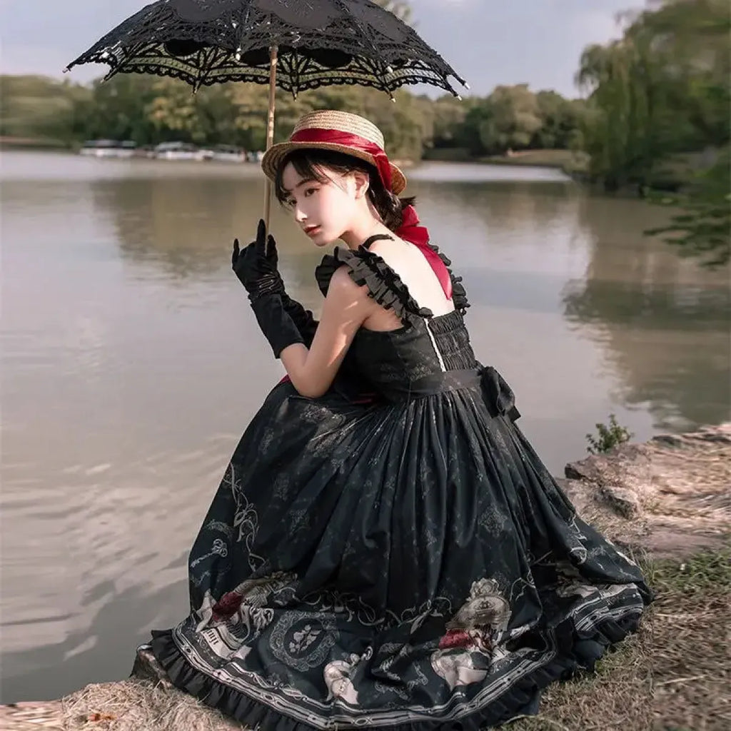 Gothic Lolita Print Gown