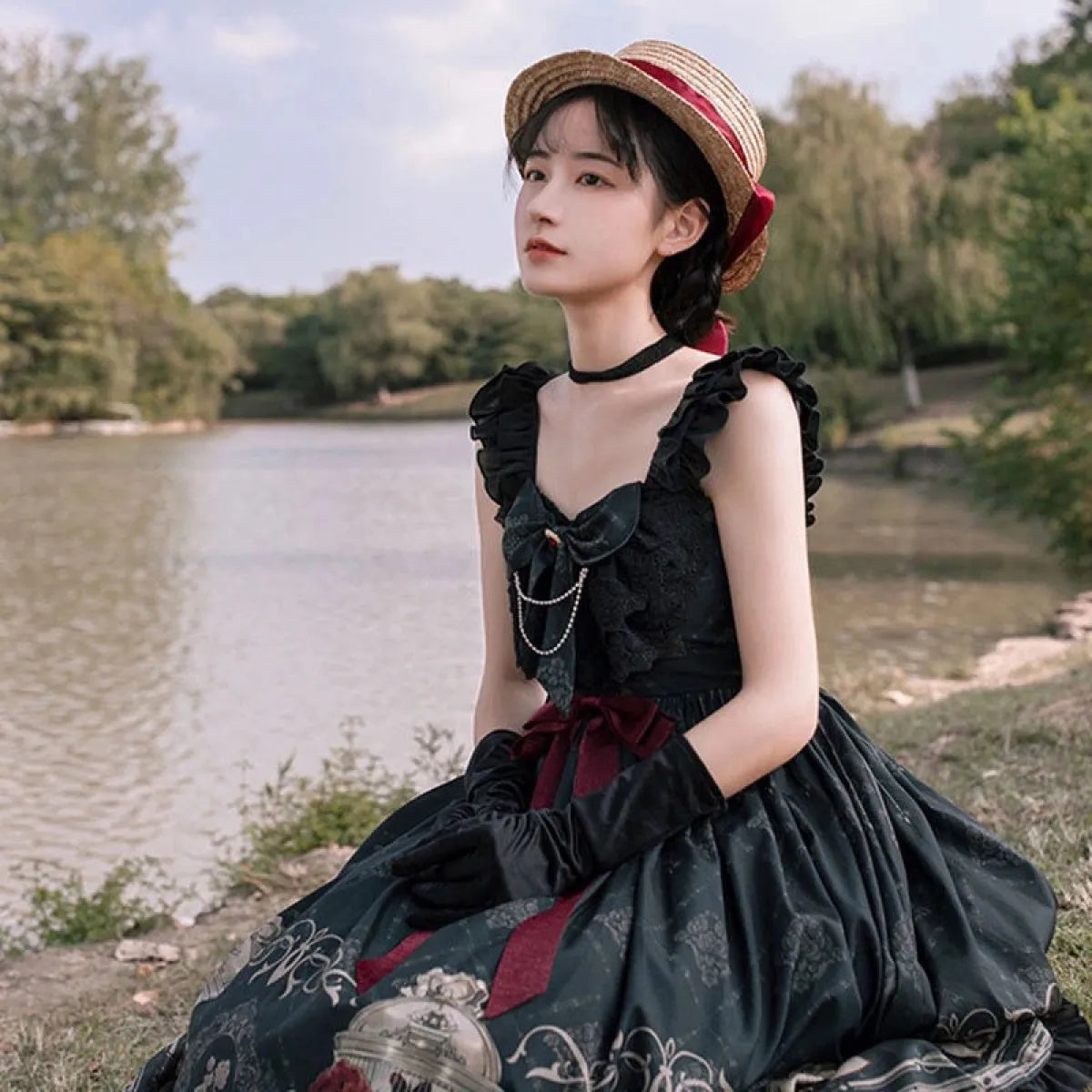 Gothic Lolita Print Gown