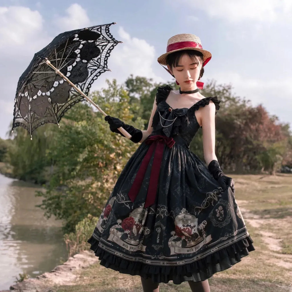 Gothic Lolita Print Gown