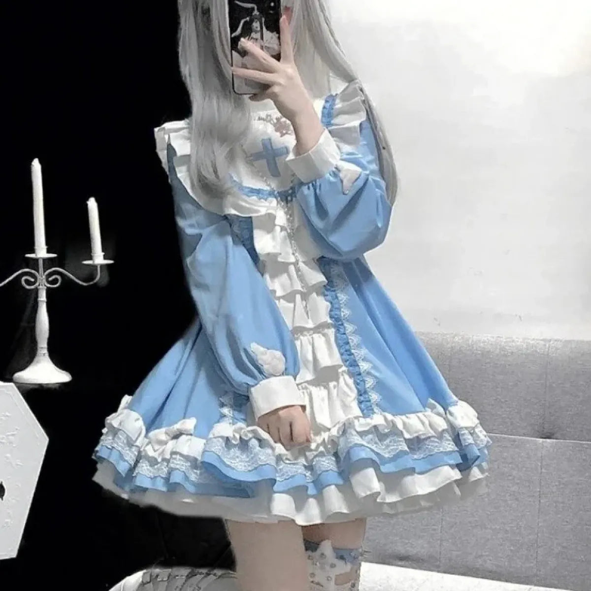 Gothic Lolita Ruffle Gown