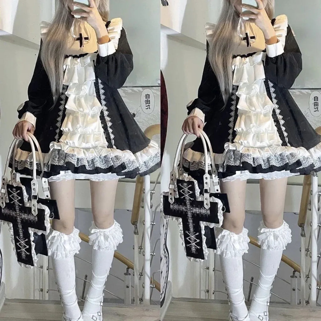 Gothic Lolita Ruffle Gown
