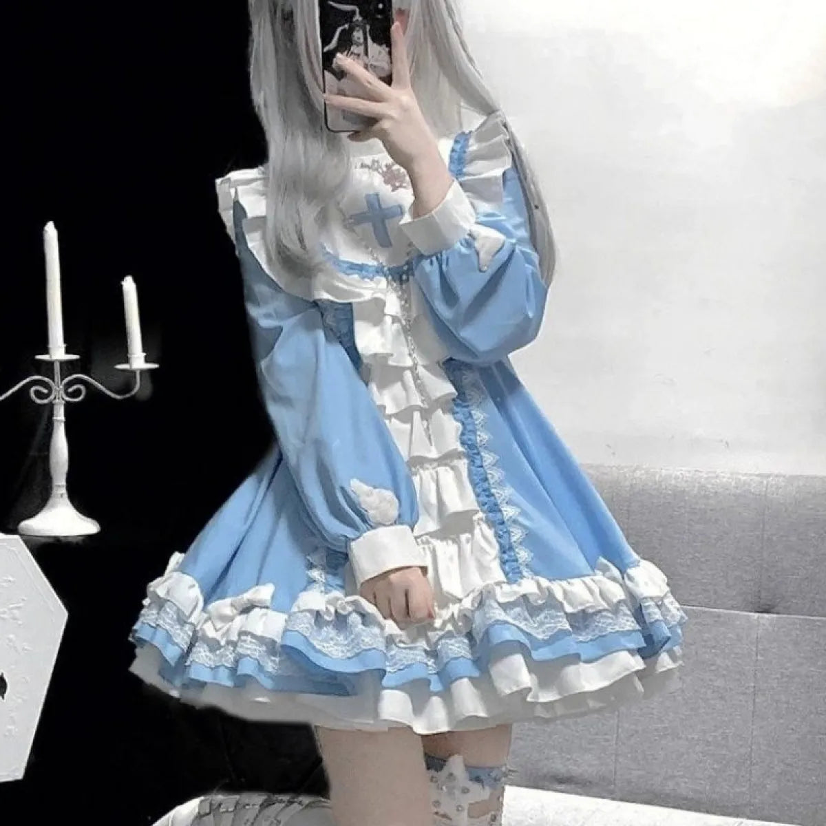 Gothic Lolita Ruffle Gown
