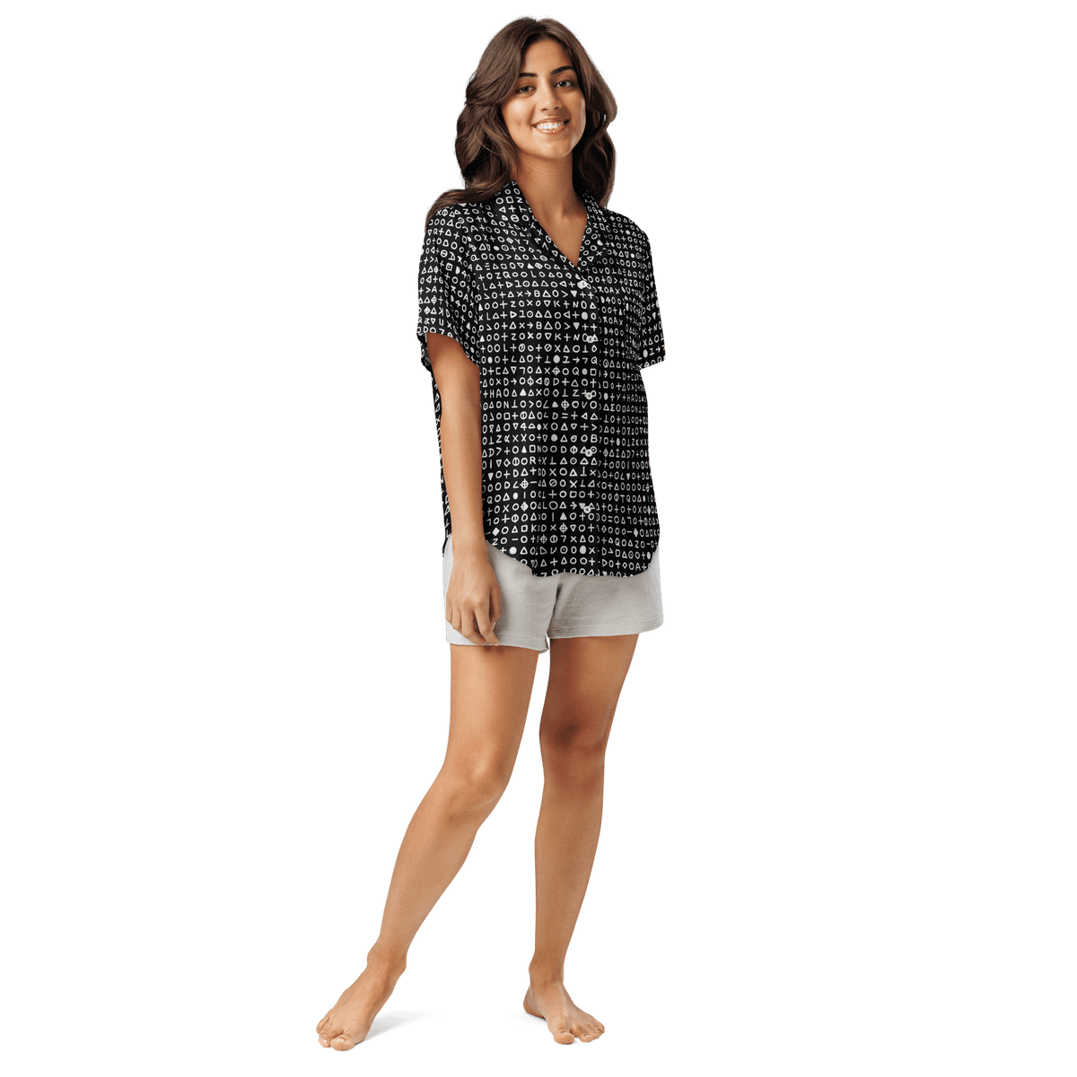 Killer's Code Zodiac Silky Pajama Top