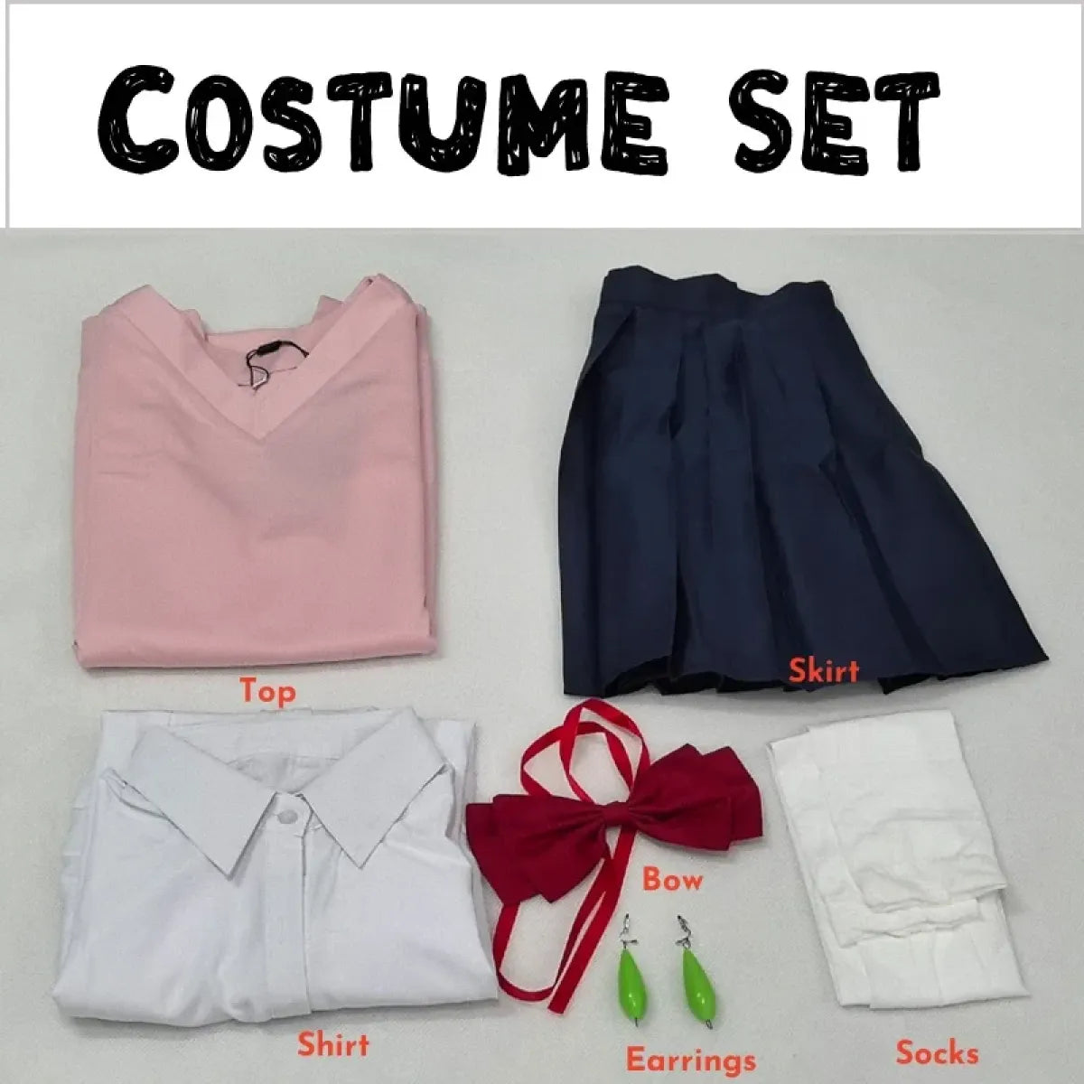 Momo Ayase Cosplay Costume – Dandadan School Uniform Set with Accessories