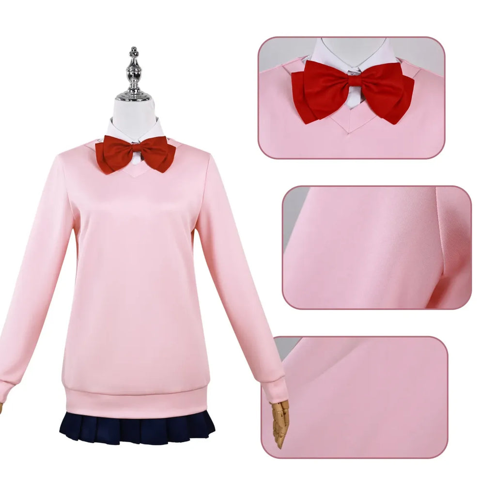 Momo Ayase Cosplay Costume – Dandadan School Uniform Set with Accessories