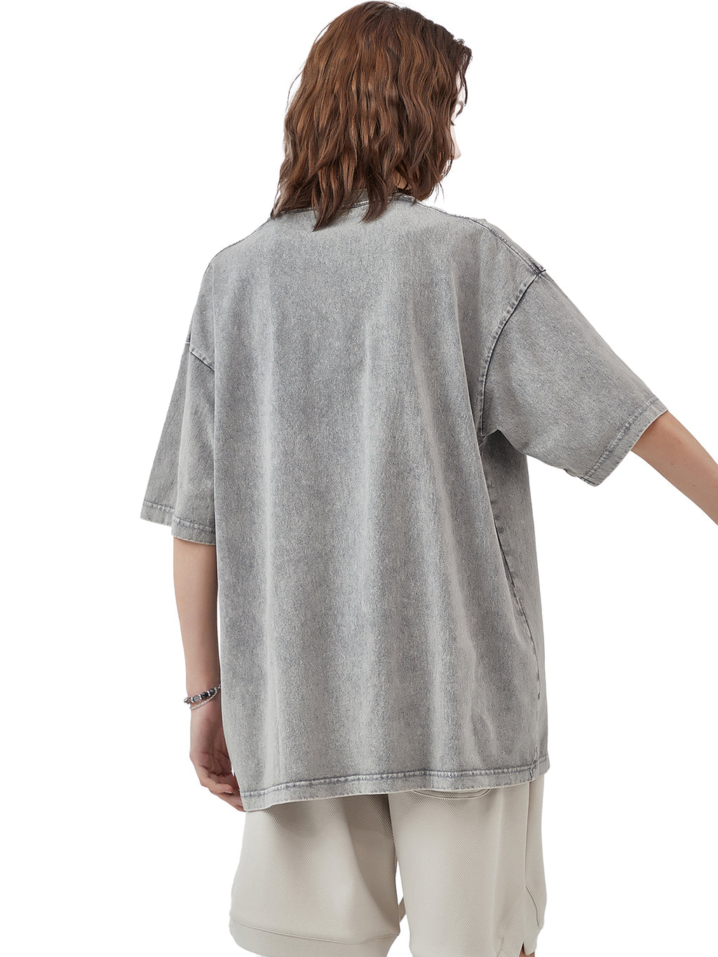 Punks Not Dead Acid Washed Oversized Tee