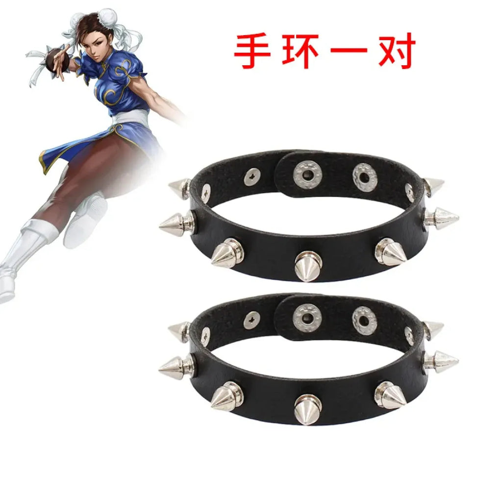 Chun Li Cosplay Costume – Street Fighter Blue Cheongsam Set with Headpiece