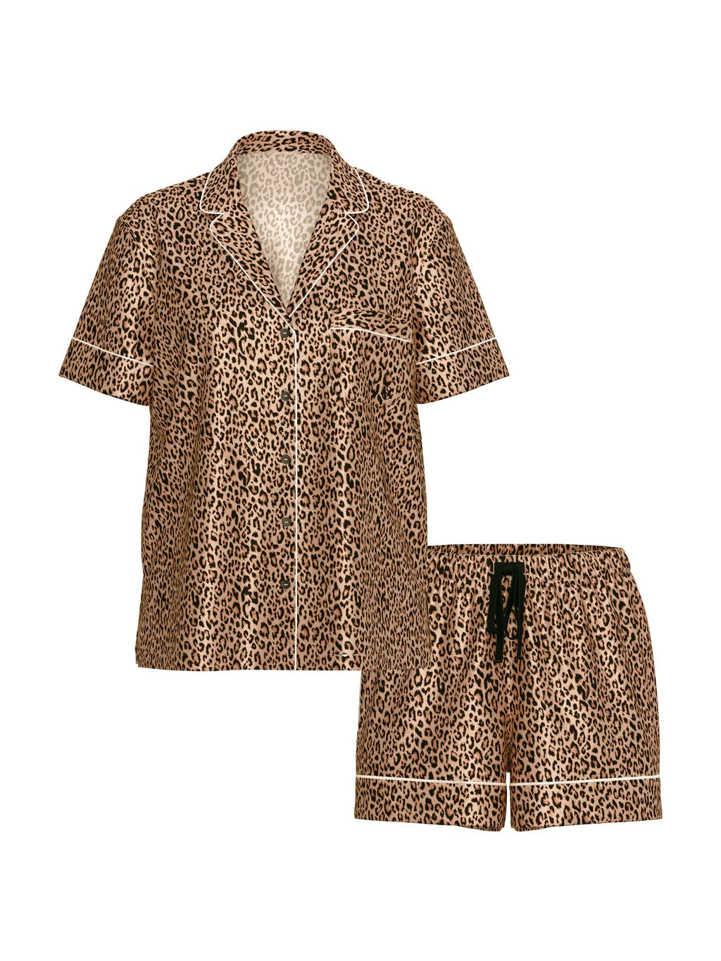 Victoria's Secret Satin Pajama Set, Short Sleeve Button Down Shirt & Shorts, Sleepwear for Women (XS-XXL)