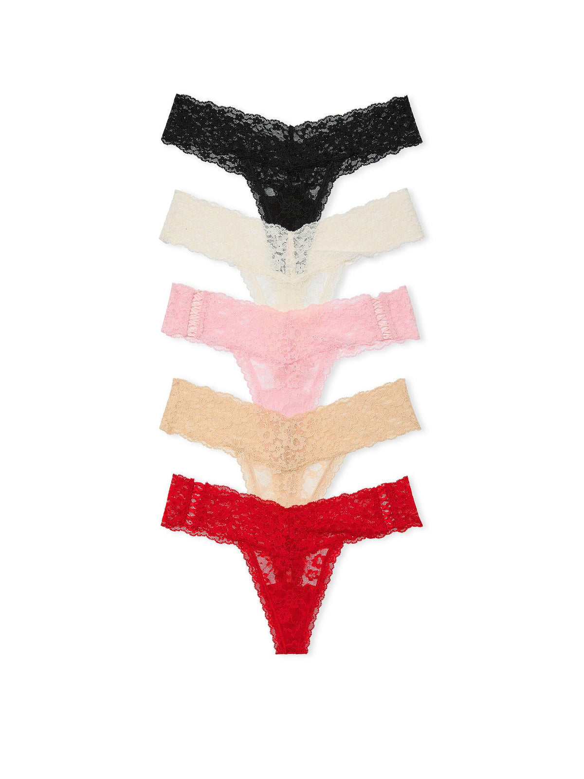 Victoria's Secret Women's Lace Thong Underwear, Panties for Women, Multi Pack (XS-XXL)