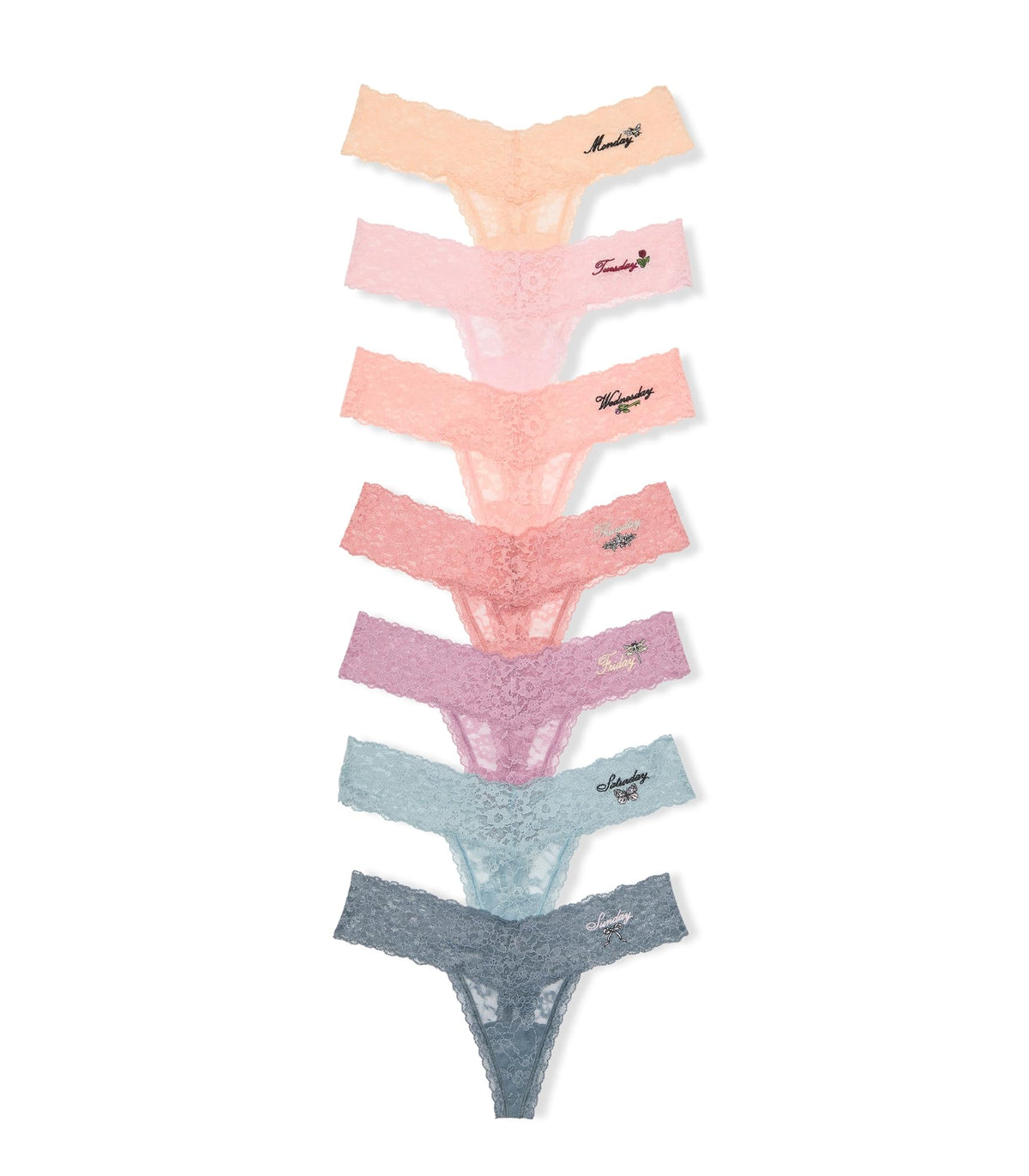 Victoria's Secret Women's Lace Thong Underwear, Panties for Women, Multi Pack (XS-XXL)
