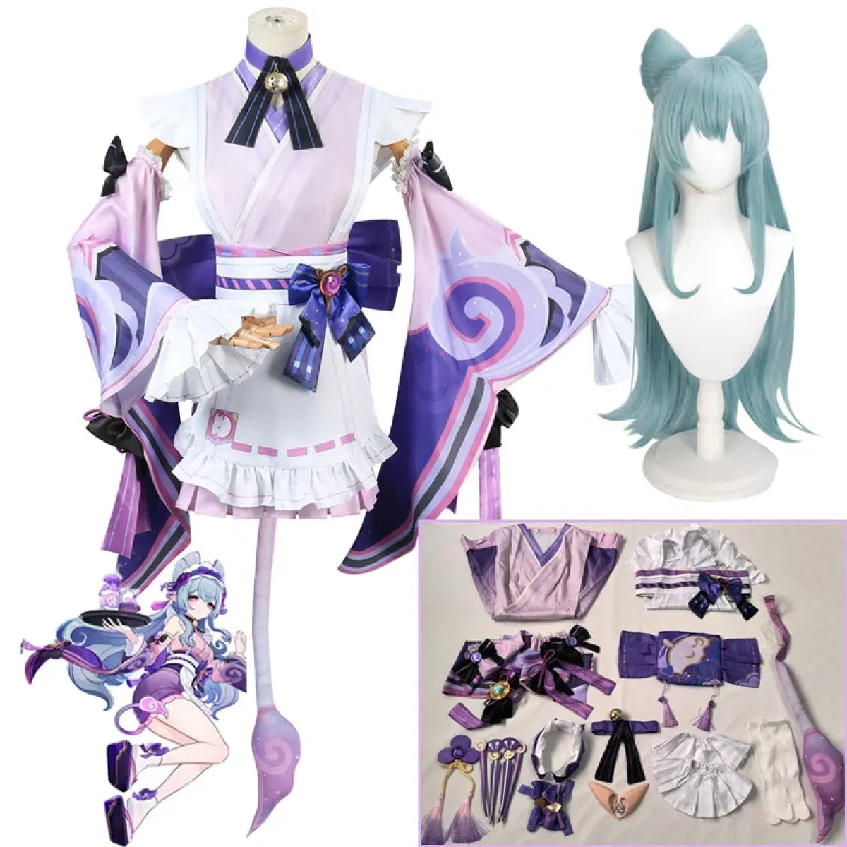 Genshin Yumemizuki Cosplay Kimono – Kawaii Fantasy Set