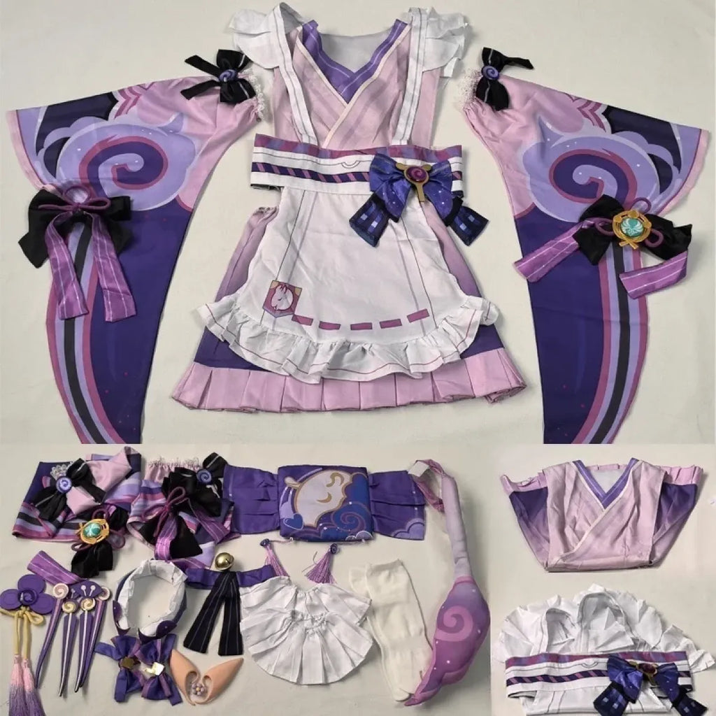 Genshin Yumemizuki Cosplay Kimono – Kawaii Fantasy Set